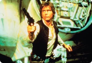 Han Solo (Harrison Ford) on Tähtien Sodan tähti. Lukijoiden mielestä Star Wars -elokuvasarja on parasta, mitä koskaan on tehty.