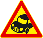 Aloitus: aja seuraavan auton rinnalle, niin että väliin jää metri.