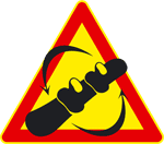 Muista koukistaa polvet alastulossa.