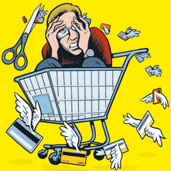 “Jos kukkarossa on vähänkin käteistä, niin menen vaikka ruokakauppaan ja ostan kymmenen pakettia nakkeja, jotta pääsen rahoista eroon”, sanoo Tero, joka tietää mistä tulee sanonta “rahat polttavat taskussa”.