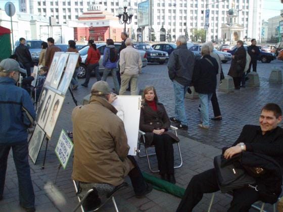 Katutaiteilija Arbatilla