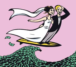 Työttömyys, sinkkuus ja yksinhuoltajuus häiritsevät rikastumista. Lisää siis panostusta uraan ja parisuhteeseen. Vähennä tupakointia.