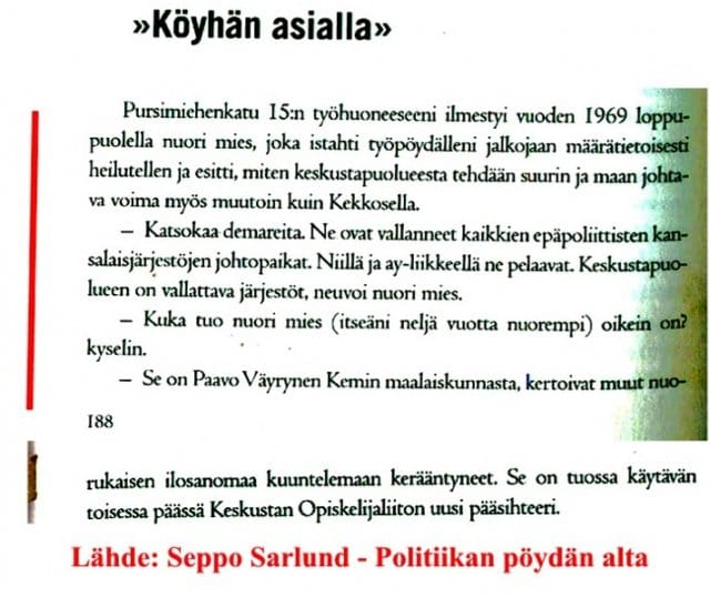 Paavo Väyrynen 1969