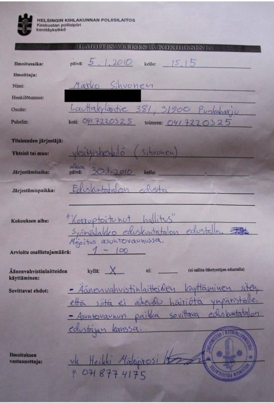 EHKEN JO SUOMEN KUULUISIN MYÖNNETTY LUPA MIELENOSOITTAMISEEN