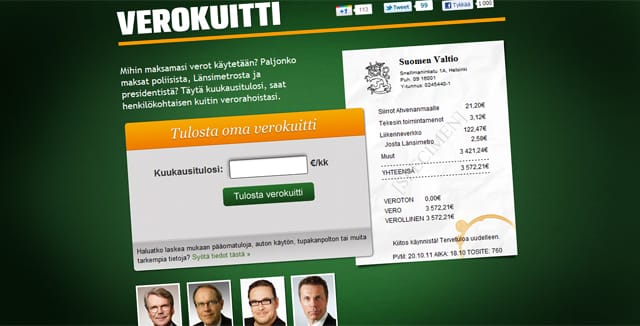 Verokuitti.fi lähti kiertämään sosiaalisessa mediassa vauhdilla.