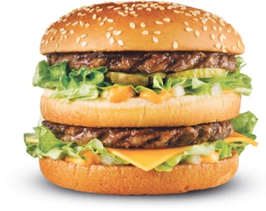 Fiftyfiven Double Decker muistuttaa erehdyttävästi erään toisen tunnetun ketjun hampurilaista.