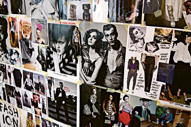 Trashionista Outi Pyy saa inspiraatioseinältään vinkkejä seuraaviin luomuksiin.