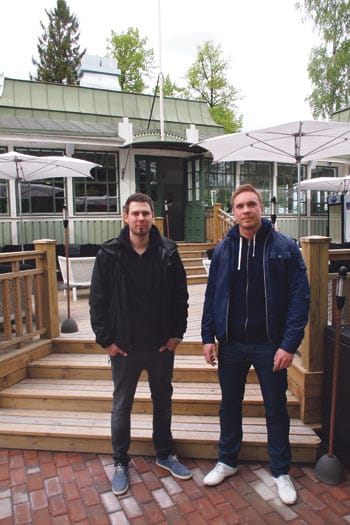 Jukka Lankinen ja Janne Larisuo pyörittävät myös Bar Somaa Porin keskustassa.