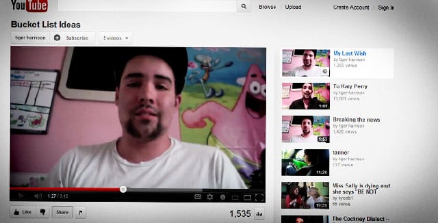 Anthony Harrison toivoo YouTuben käyttäjien auttavan häntä toteuttamaan viimeiset toivomuksensa.