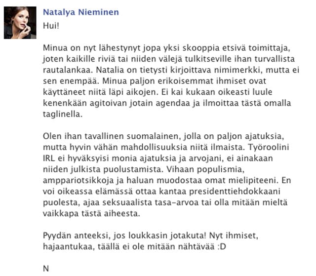 Ruutukaappaus tapahtuman Facebook-sivulta.