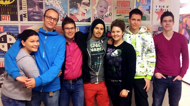 Cityn tekijät. Kolmas vasemmalta on uusi omistaja Ilkka O. Lavas.