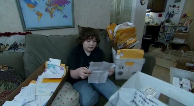 Noah on saanut tuhansia kannustuskirjeitä tuntemattomilta ympäri maailman.