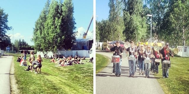 Festarikansaa viihdytti myös We drum as one -ryhmän rumpuesitys.