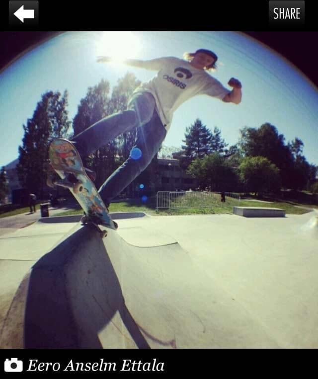 "Tosi hauska pikku betoniparkki Herttoniemessä."