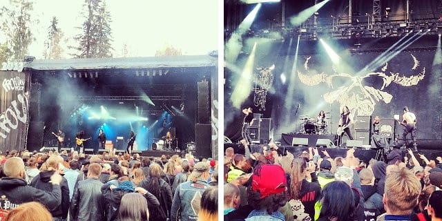 Heavy metalin sanansaattajat Witchcraft ja Danzing.