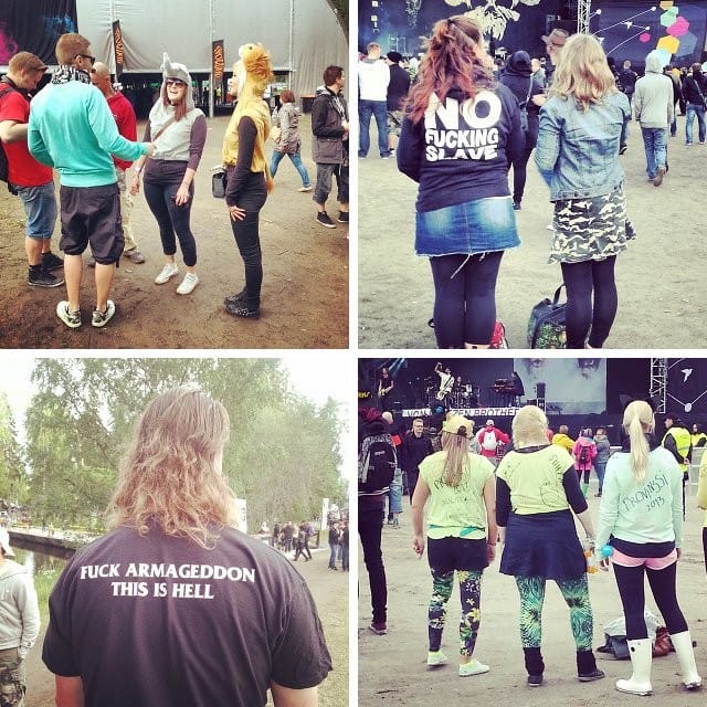 Festarityylejä laidasta laitaan.