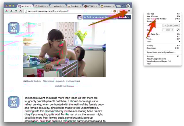 Näin avaat Chrome-selaimessa pornoikkunan!