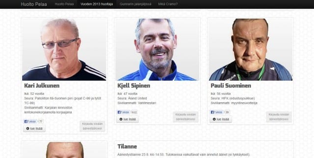 Kjell Sipisen tykkäämiset eivät muuttuneet ääniksi.