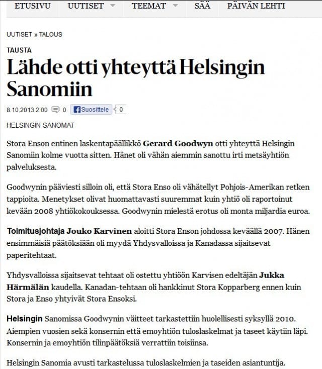 "Goodwynin mielestä erotus oli monta miljardia euroa."