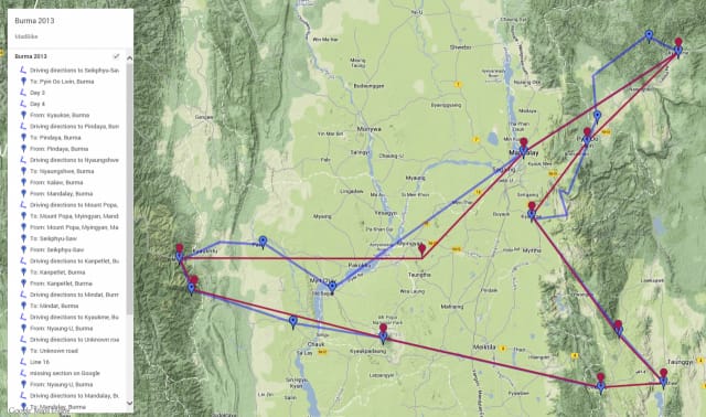 Burman reittisuunnitelma. Team MadBike.