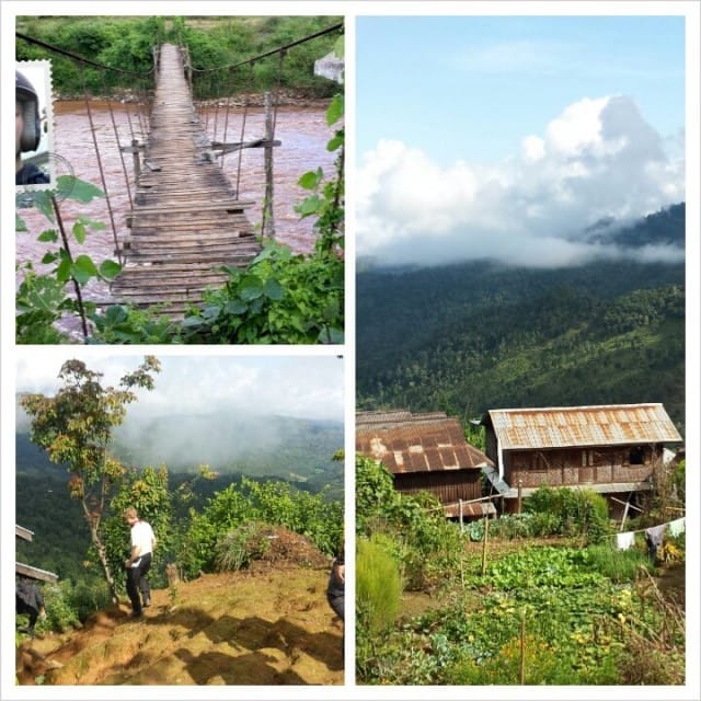 Ensimmäinen suomalainen motoristiryhmä Myanmarissa.