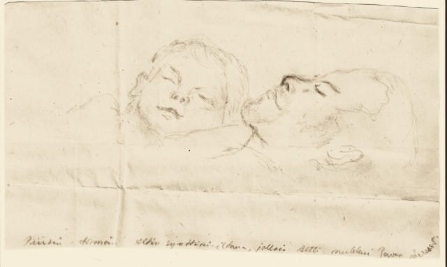 Isän kainalossa on turvallista nukahtaa.