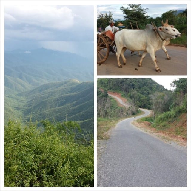 Myanmarissa on upeita teitä joita ei ole merkitty karttaan. Paikallinen oppaamme vei meidät suljetuille tiepätkille. Näkyä ja kokemusta ei voi tallentaa kameralla.