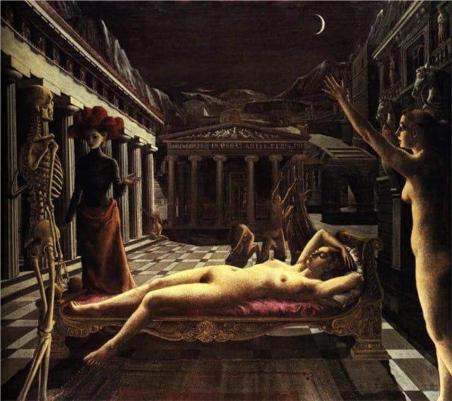 Paul Delvaux: Nukkuva Venus