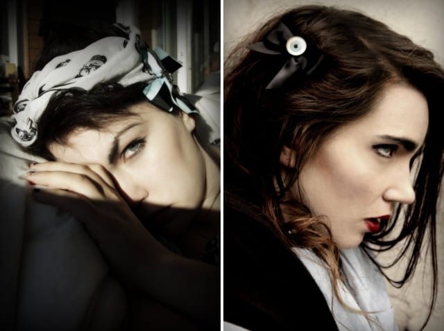 Siis mitkä pinnit! Kolmas silmä ja ankkuri. Muuta ei tyttö tarvitse.