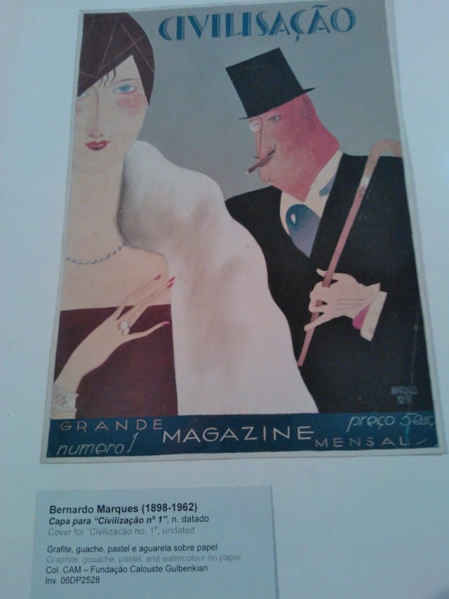 Lissabonin taidemuseossa vanha lehti esittää viehättävästi paria