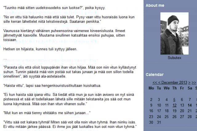 Hippo Taatilan Subutex -blogi on oma mediansa. Siellä voi puhutella lukijaa. Tuloja voisi tulla vaikkapa mainoksista, seminaarien tai tapahtumien järjestämisestä.