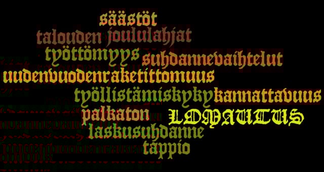 Meidän perheestä puolet on joulun ja välipäivät lomautettuna