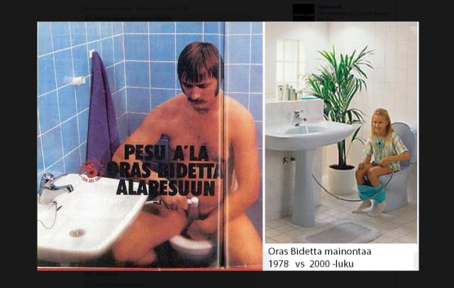 Oras Bidetta mainos 1978 vs 2000-luvun mainonta