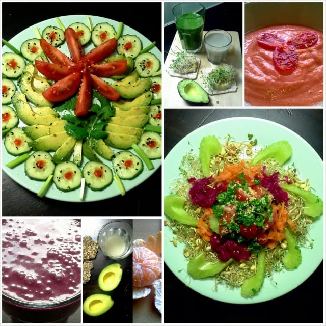 Raakalaisen aterioita viikon varrelta