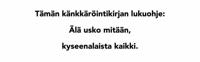 Känkkäränköintikirjan lukuohje.