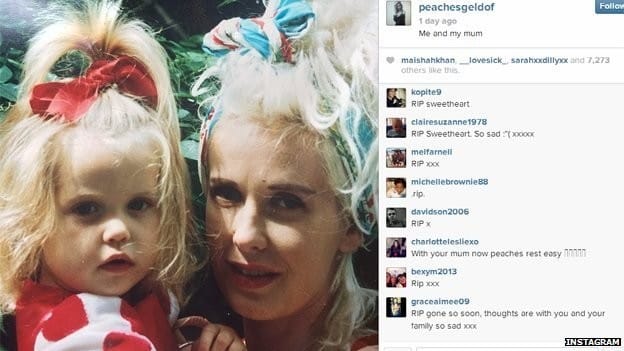 Peaches Geldofin viimeinen Tweetti