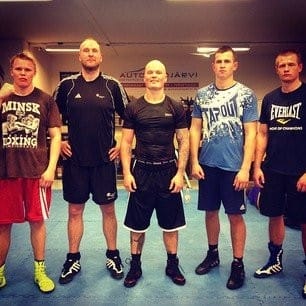 Tomi, Robbe, Kääpiö :D, Rain ja Ainar. Tekee hyvää sparrata myös itseään isompien kanssa.