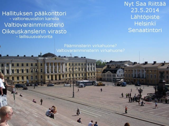 Mielestäni oiva paikka isollekin Nyt Saa Riittää - mielenosoitukselle.