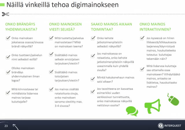 Näillä Interquestin vinkeillä tehoa digimainokseen.