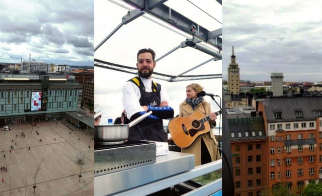 Korkealuokkainen lounas: ateriasta vastasi Filip Langhoff, musiikista Kanerva.