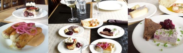 Pöytä on lastattu tapaksilla