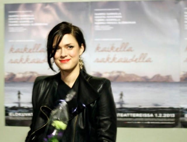 Krista Kosonen Kaikella rakkaudella -elokuvan kutsuvierasnäytöksessä.