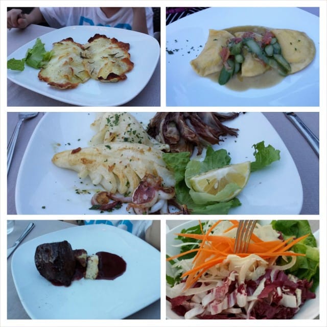 Il Ciocco ravintolassa oli mainiota ruokaa vaikka tarjoilija sekoilikin tilauksissa ja ruokien tuomisen ajoitus oli miten sattuu.