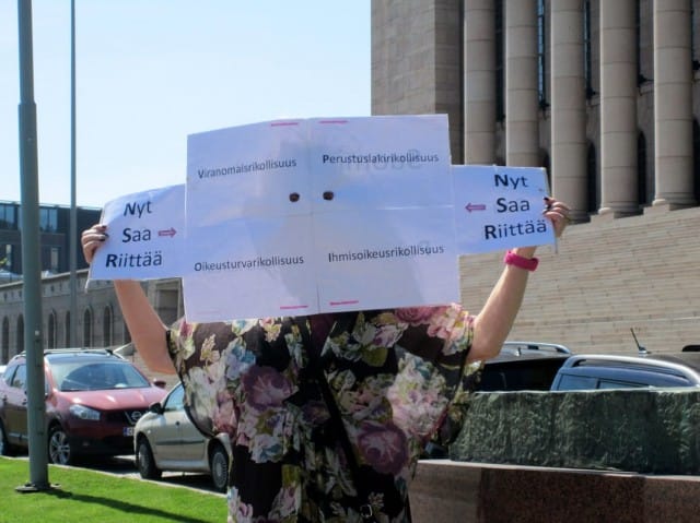 Neljä ydinpointtia: 1. Viranomaisrikollisuus 2. Perustuslakirikollisuus 3. Oikeusturvarikollisuus 4. Ihmisoikeusrikollisuus