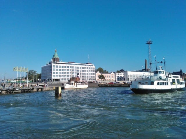 Näkymä mahdollisesta Guggenheimin museosta: Storaenson talo jonka on suunnitellut Alvar Aalto