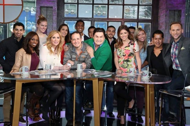 Gossip Table at Times Square VH1 studio with entire show crew