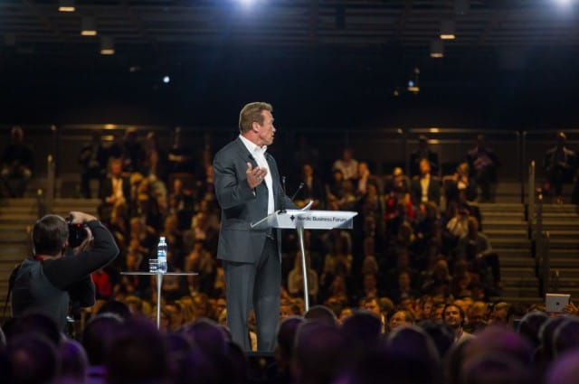 Arnold Schwarzenegger Nordic Business Forumissa 2014