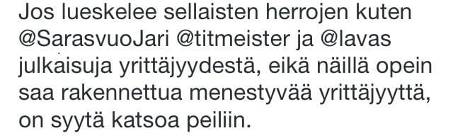 Aamuista pohdintaani Twitterlandiassa.