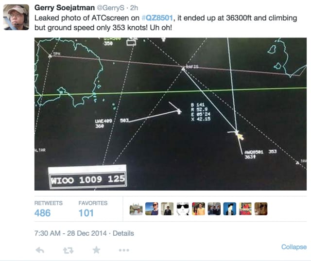 #QZ8501 lennosta kiertää kaikenlaisia huhuja. Lähdekritiikki esim Twitterissä on lähes olematonta.