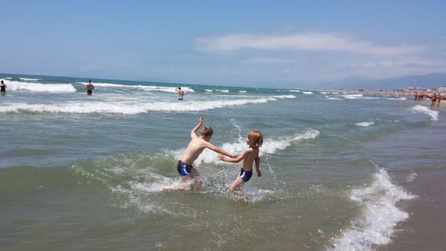 Riminillä Italiassa oli kiva viettää aikaa perheen kanssa.